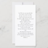 Carte de prière funéraire, Carte catholique (Dos)