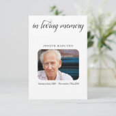 Carte de prière funéraire / Carte de service commé (Debout devant)