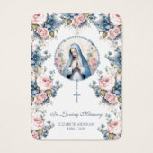 Carte de prière funéraire catholique de la Vierge  (Devant)