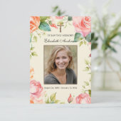 Carte de prière funéraire catholique en mémoire d' (Debout devant)