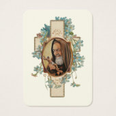 Carte de prière funéraire catholique Padre Pio (Devant)