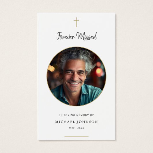 Carte de prière funéraire catholique pour l'or dis (Devant)