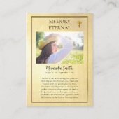 Carte de prière funéraire chrétienne orthodoxe The (Dos)