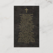 Carte de prière funéraire Christian Black Gold (Dos)