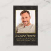 Carte de prière funéraire Christian Black Gold (Devant)