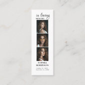 Carte de prière funéraire Collage de 3 photos Mémo (Devant)