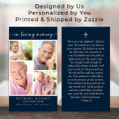 Carte de prière funéraire Collage Multiphoto