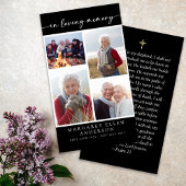 Carte de prière funéraire Collage Multiphoto