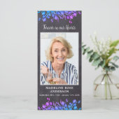 Carte de prière funéraire commémorative botanique (Debout devant)