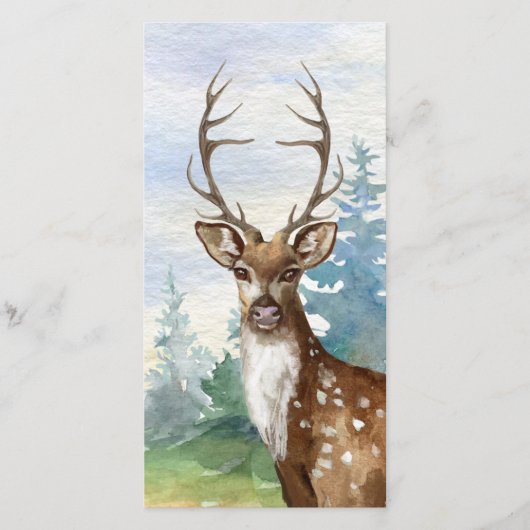 Carte de prière funéraire commémorative Deer Hunte (Devant)