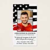 Carte de prière funéraire commémorative des pompie (Devant)