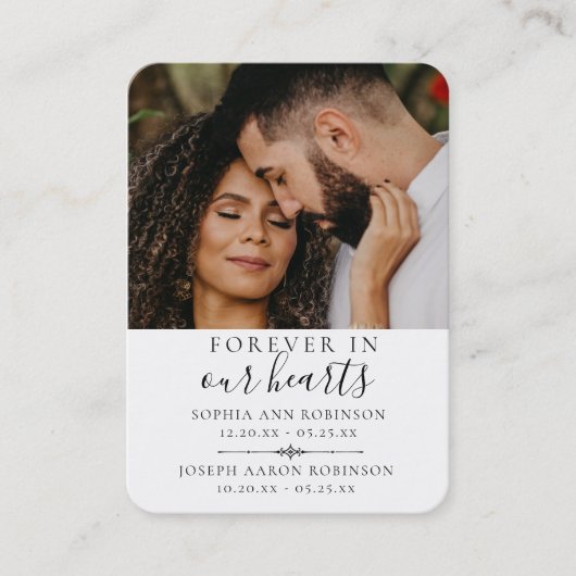 Carte de prière funéraire commémorative double (Devant)