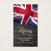 Carte de prière funéraire commémorative du drapeau (Devant)