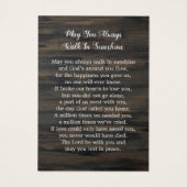 Carte de prière funéraire commémorative du drapeau (Dos)