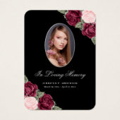 Carte de prière funéraire commémorative en couleur (Devant)