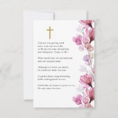 Carte de prière funéraire commémorative florale ro (Dos)