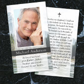 Carte de prière funéraire commémorative Lake Mount