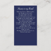 Carte de prière funéraire commémorative moderne de (Dos)