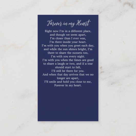 Carte de prière funéraire commémorative moderne de (Dos)