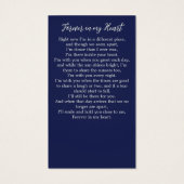 Carte de prière funéraire commémorative moderne de (Dos)