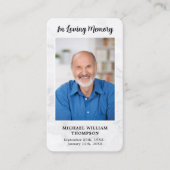 Carte de prière funéraire commémorative Photo Marb (Devant)