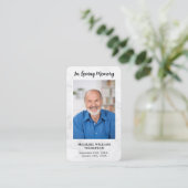 Carte de prière funéraire commémorative Photo Marb (Debout devant)