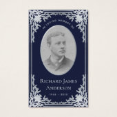 Carte de prière funéraire commémorative vintage bl (Devant)