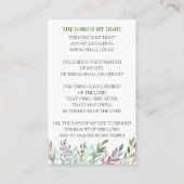 Carte de prière funéraire couleur de l'eau (Dos)