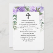Carte de prière funéraire couleur pourpre (Dos)