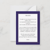 Carte de prière funéraire Croix florale (Dos)