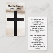 Carte de prière funéraire Croix-Noire (Devant / Derrière)