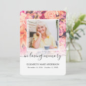 Carte de prière funéraire de couleur d'eau vive (Debout devant)