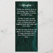 Carte de prière funéraire de la photo commémorativ (Dos)