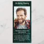 Carte de prière funéraire de la photo commémorativ (Devant)