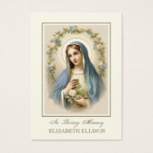 Carte de prière funéraire de la Sainte Mère Marie (Devant)