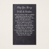 Carte de prière funéraire de la Sympathie du Mémor (Dos)