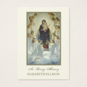 Carte de prière funéraire de la Vierge catholique  (Devant)
