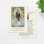 Carte de prière funéraire de la Vierge catholique  (Bureau)