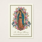 Carte de prière funéraire de la Vierge catholique  (Devant)