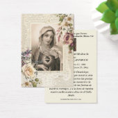 Carte de prière funéraire de la Vierge espagnole (Bureau)