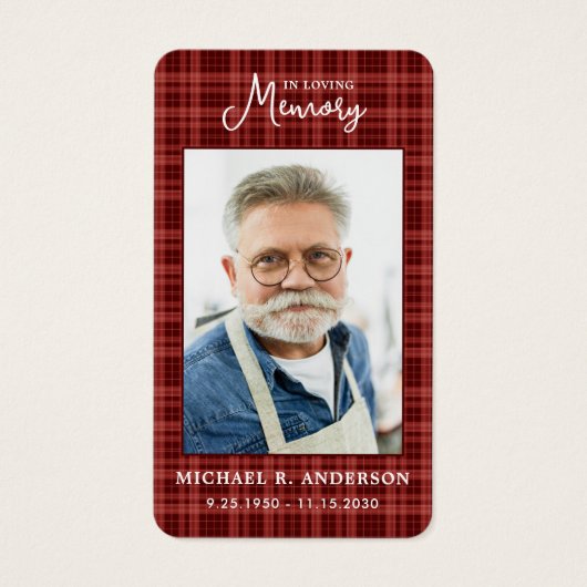 Carte de prière funéraire de l'automne (Devant)