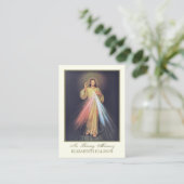 Carte de prière funéraire de Miséricorde Divine de (Debout devant)