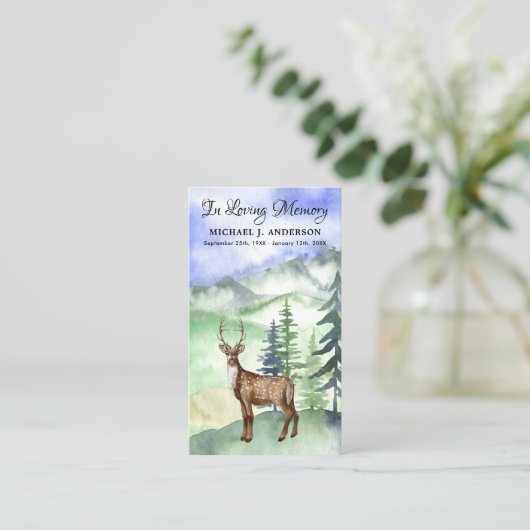 Carte de prière funéraire de poème commémoratif Ce (Debout devant)