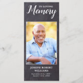 Carte de prière funéraire de poème de Sympathie de (Devant)