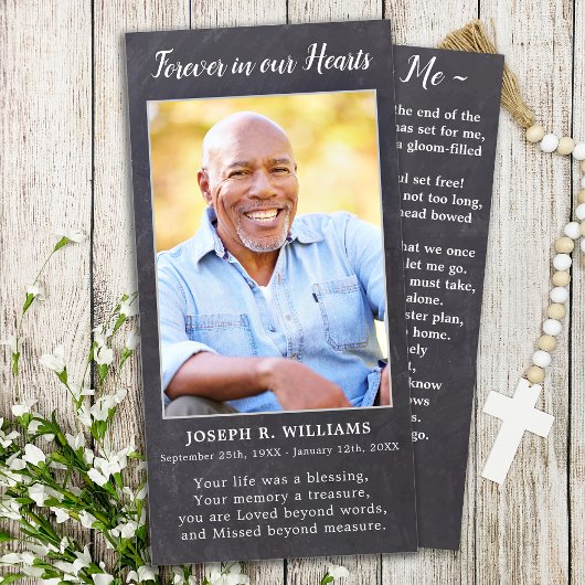 Carte de prière funéraire de poème de Sympathie de