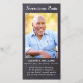 Carte de prière funéraire de poème de Sympathie de (Devant)