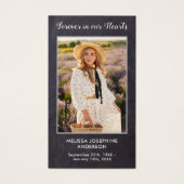 Carte de prière funéraire de Sympathy Memorial Rus (Devant)