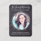 Carte de prière funéraire de Sympathy Memorial Rus (Devant)