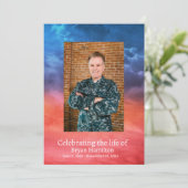 Carte de prière funéraire des anciens combattants  (Debout devant)