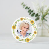 Carte de prière funéraire des tournesols (Debout devant)